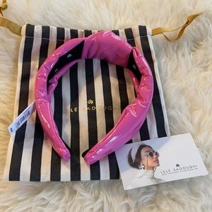 NWT Lele Sadoughi Faux Leather Taffy Headband